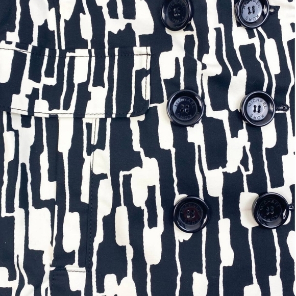 Michael Kors Abstract Print Six Button Blazer Black & White Size Medium NWOT - Picture 8 of 12